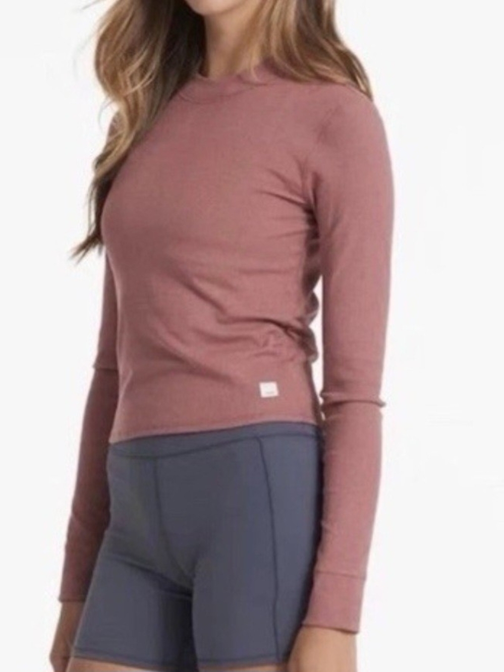 Vuori Women's Long-Sleeve Crewneck Top in Dusty Rose, Size Xs, UsedLike New